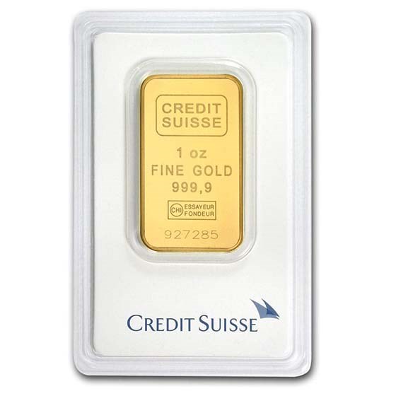 1 oz Credit Suisse Gold Bar Sealed